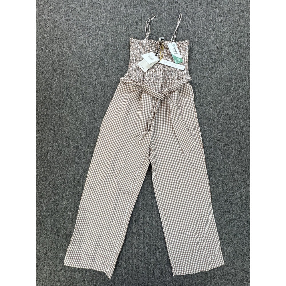 Checkered Jumpsuit in Brown